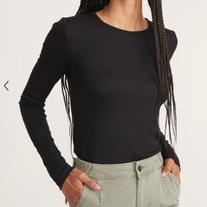 Marine Layer | Lexi Rib Long Sleeve Crew Tee | Medium